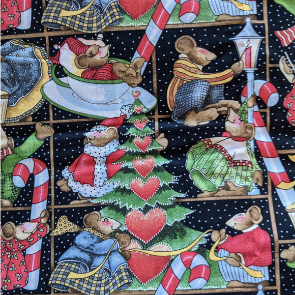 Vintage Daisy Kingdom "Celebrate Your Socks Off Allover Squares" Fabric 44" BTY - Picture 2 of 8